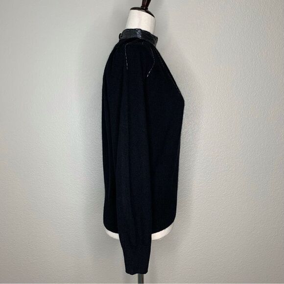 Into the Night by Laura Peterson Lambswool Blend Beaded Neckline Sweater - Picture 6 of 13